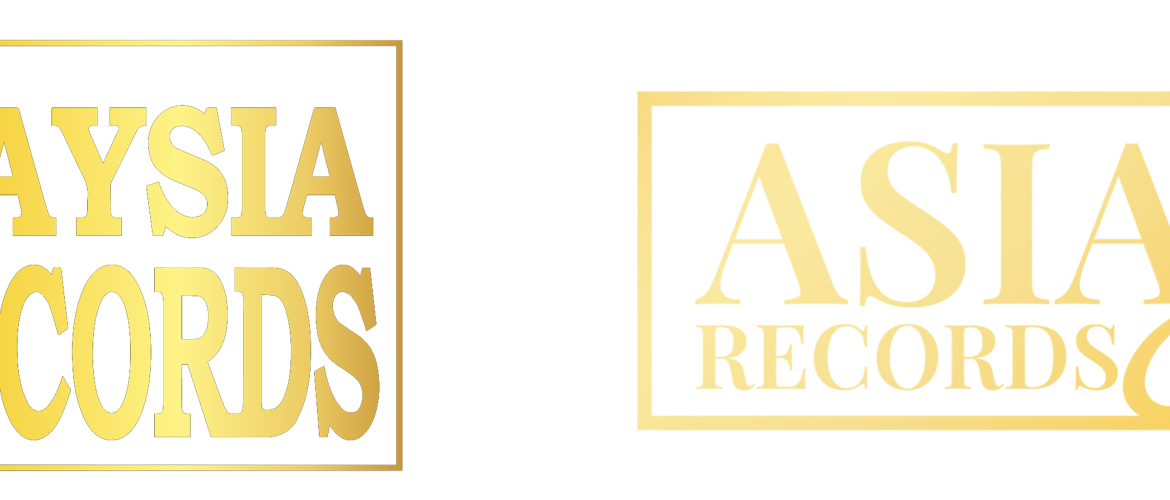 The Malaysia Book of Records and Asia Records, both in gold design with bold typography on a black background.