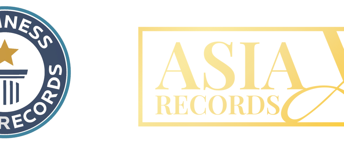 Guinness World Records and Asia Records displayed side by side, representing global and Asian record-keeping organizations.