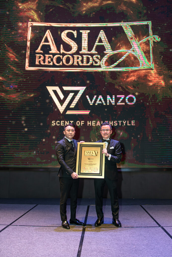 Vanzo recognised by The Asia Record for most premium car perfume units sold by an Asian fragrance brand