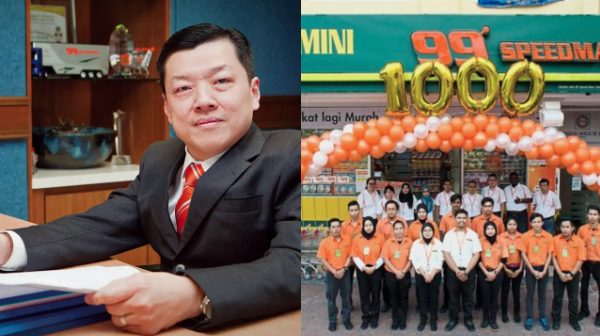 lee thiam wah ounder and CEO of 99 Speed Mart Retail Holdings, celebrating 1,000th branch opening for the Malaysian mini-market chain