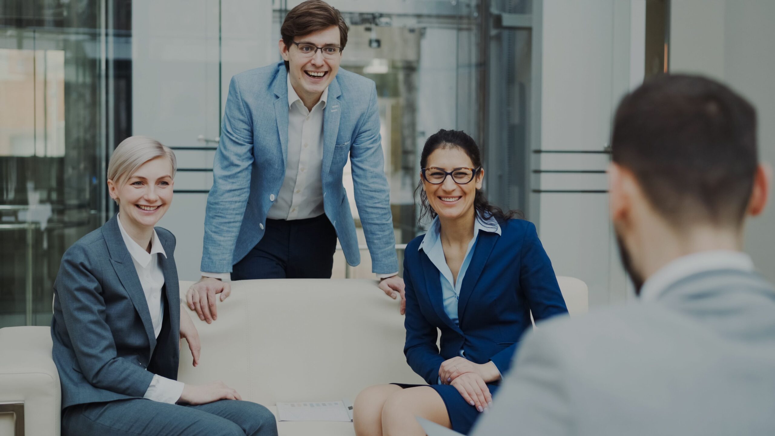 professional business meeting in modern office