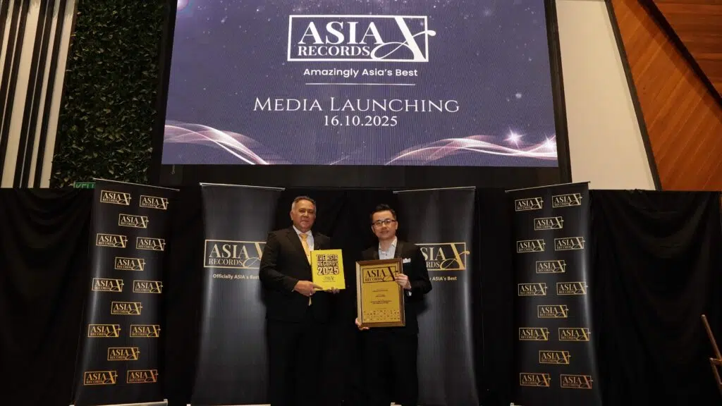 Asia Record launching 16 October 2025 Dato KK Chua on stage with media