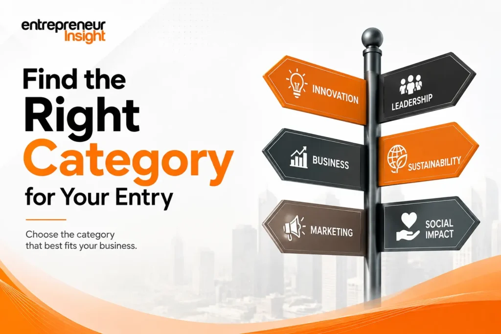 entrepreneurinsight find the right category for your entry